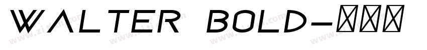 Walter Bold字体转换